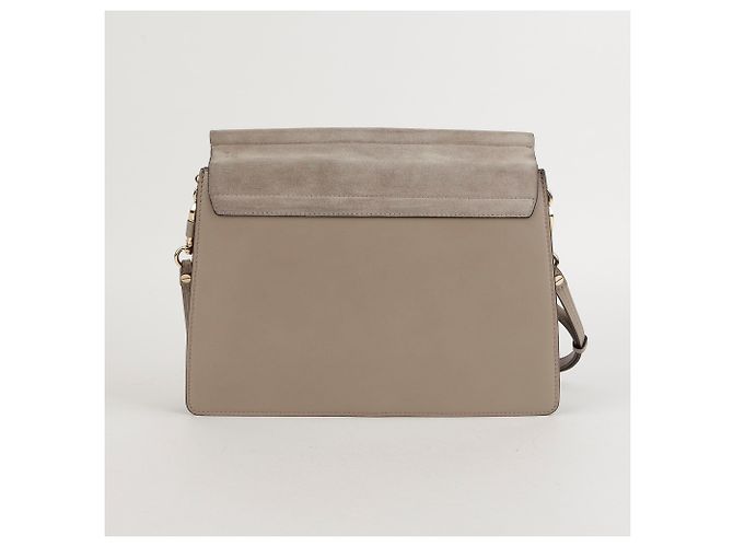 Chloé Bolsa de ombro e transversal em camurça e couro cinza médio Marrom - vista 2
