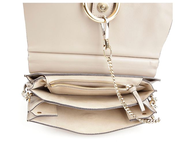 Chloé Bolsa de ombro e transversal em camurça e couro cinza médio Marrom - vista 5
