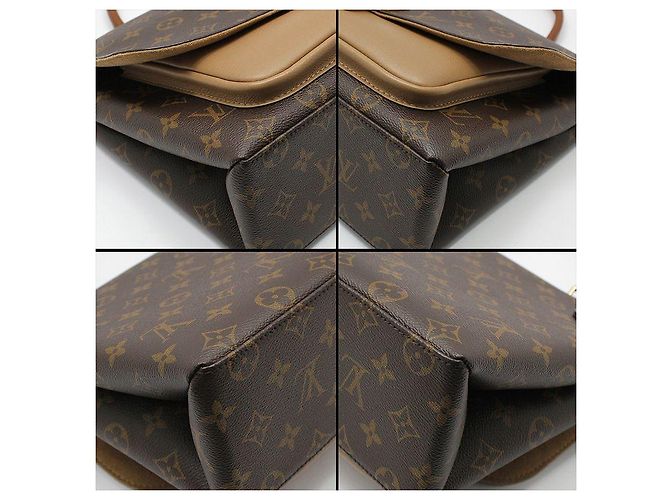 Louis Vuitton Borsa a Spalla Monogram Sesame Marignan Marrone - vista 12