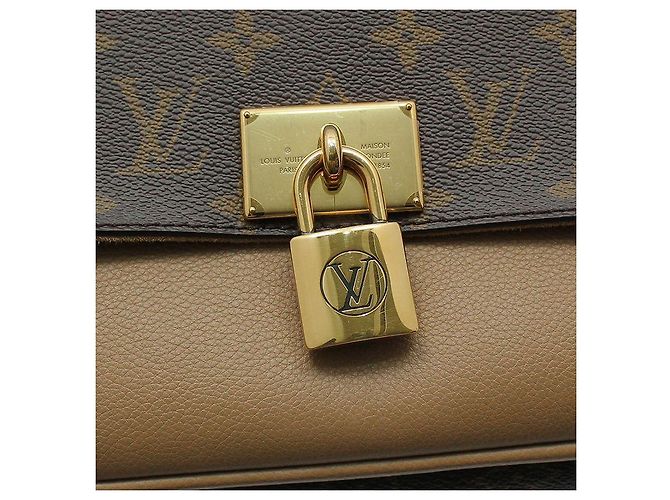 Louis Vuitton Borsa a Spalla Monogram Sesame Marignan Marrone - vista 8