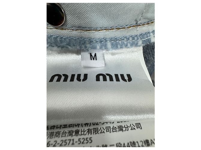Balenciaga Miu Miu Denim Short mit Logo-Print Mehrfarben - Ansicht 4