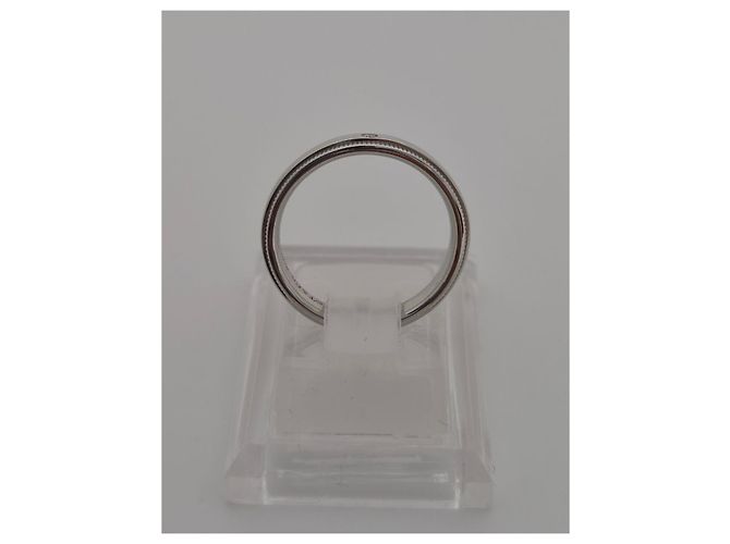 Tiffany & Co Anello Milgrain con Diamanti da Donna PT DI TTGR FL MG Bianco - vista 15