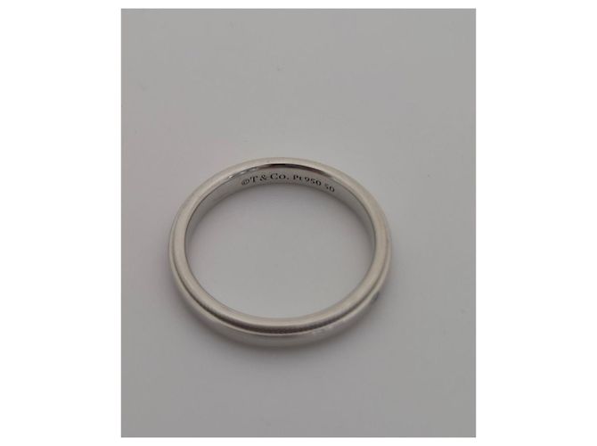 Tiffany & Co Anello Milgrain con Diamanti da Donna PT DI TTGR FL MG Bianco - vista 16