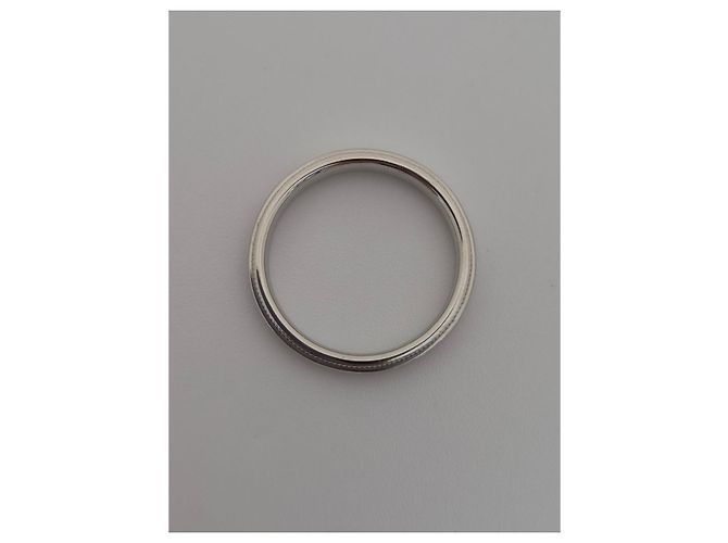 Tiffany & Co Anello Milgrain con Diamanti da Donna PT DI TTGR FL MG Bianco - vista 18