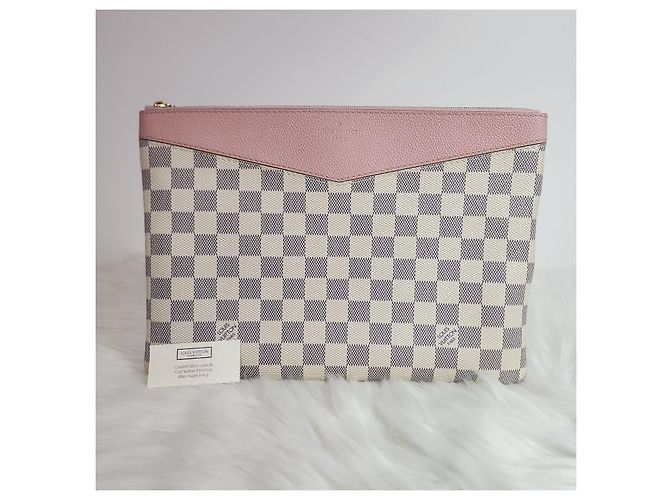 Louis Vuitton Pochette e Clutch Daily Damier Azur Pink Rosa - vista 3