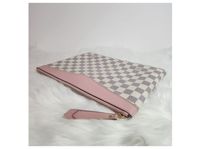 Louis Vuitton Pochette e Clutch Daily Damier Azur Pink Rosa - vista 4