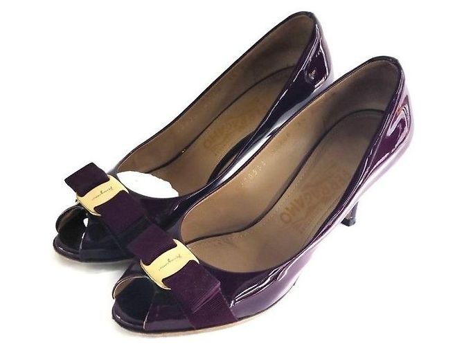 Salvatore Ferragamo Lackschuhe Lila - Ansicht 2