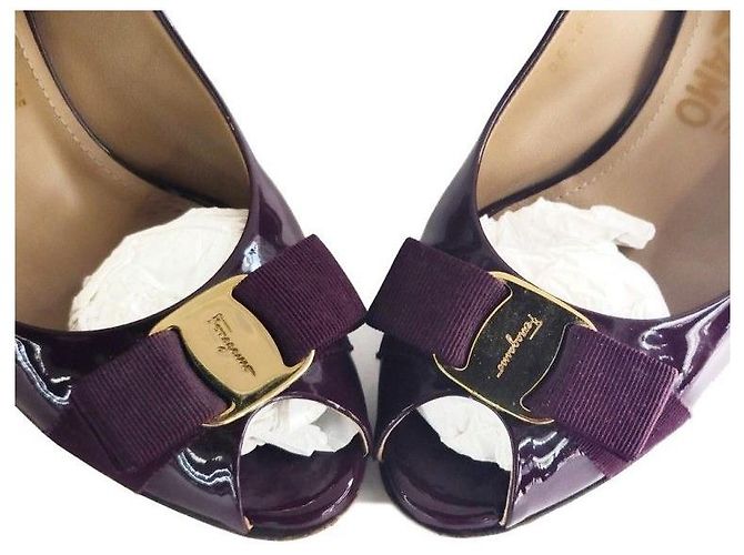 Salvatore Ferragamo Lackschuhe Lila - Ansicht 4