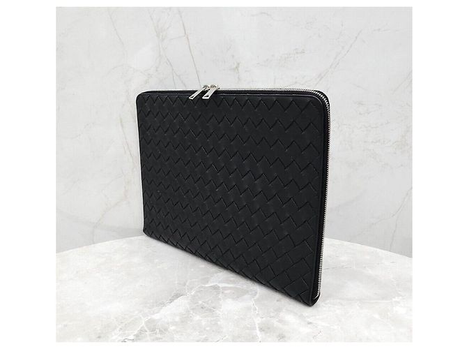 Bottega Veneta Clutch Intrecciato Grande Nero - vista 2