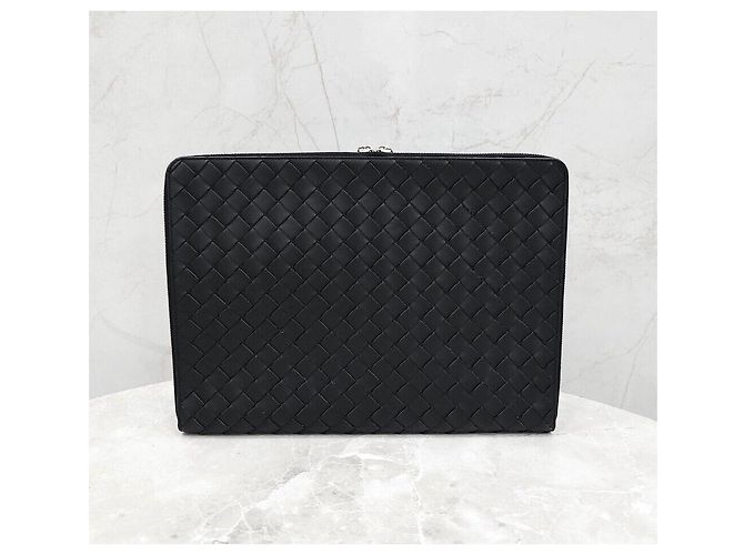 Bottega Veneta Clutch Intrecciato Grande Nero - vista 3