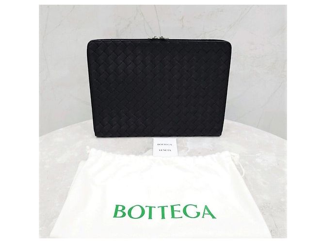 Bottega Veneta Clutch Intrecciato Grande Nero - vista 7