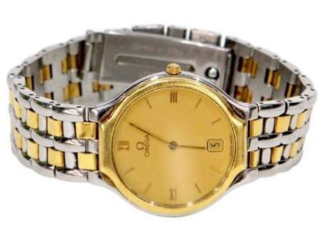Omega Gold Combi De Ville Quarzuhr Golden - Ansicht 2