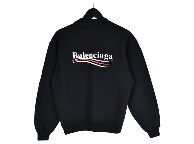 Balenciaga Sweatshirt Political Wave Schwarz - Ansicht 3