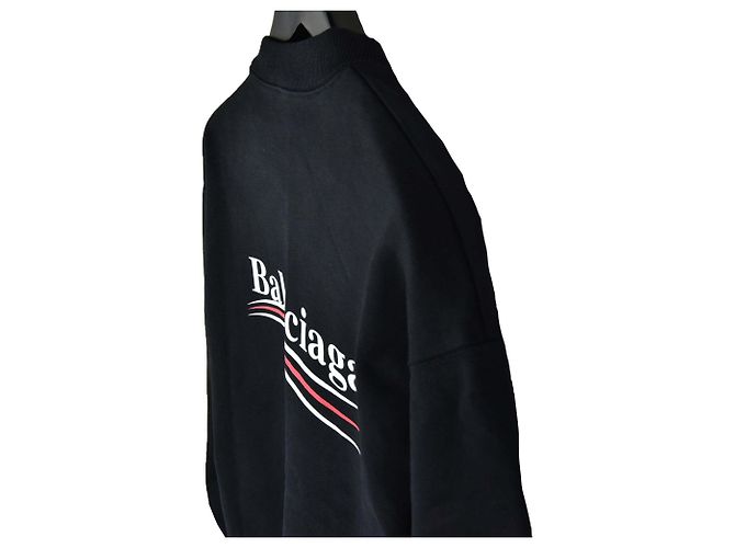 Balenciaga Sweatshirt Political Wave Schwarz - Ansicht 4