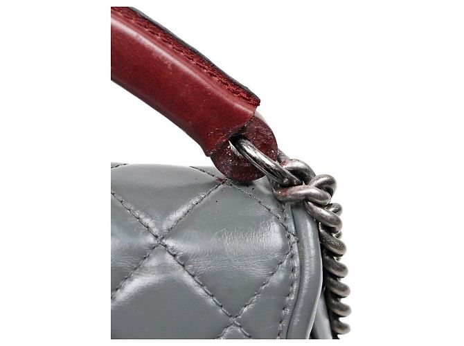 Chanel Graue Flap-Bag mit Kette Braun - Ansicht 6