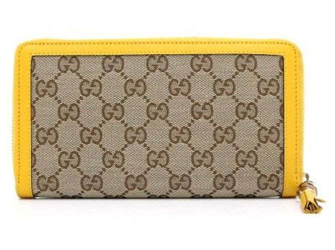 Bamboo Gucci Portafoglio lungo da donna in tela GG Logo e bambù con zip - vista 2