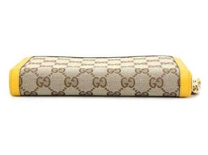 Bamboo Gucci Portafoglio lungo da donna in tela GG Logo e bambù con zip - vista 7