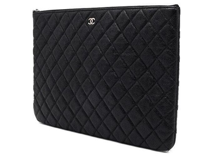 Chanel Clutch Grande Classica Nera Caviar Ferramenta Argentata Nero - vista 2