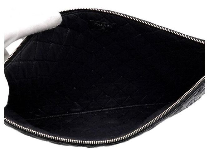 Chanel Clutch Grande Classica Nera Caviar Ferramenta Argentata Nero - vista 5
