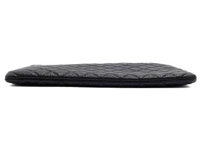 Chanel Clutch Grande Classica Nera Caviar Ferramenta Argentata Nero - vista 6