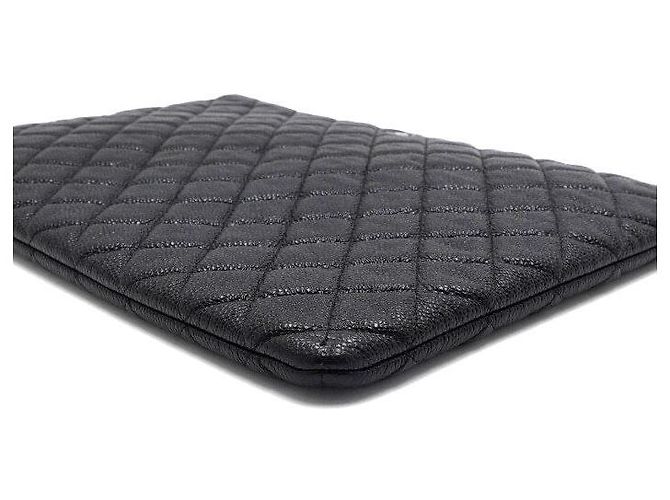 Chanel Clutch Grande Classica Nera Caviar Ferramenta Argentata Nero - vista 7