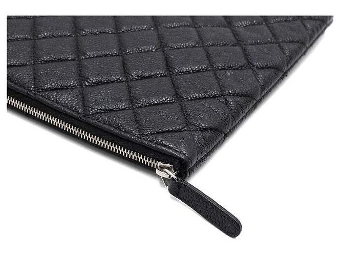 Chanel Clutch Grande Classica Nera Caviar Ferramenta Argentata Nero - vista 8