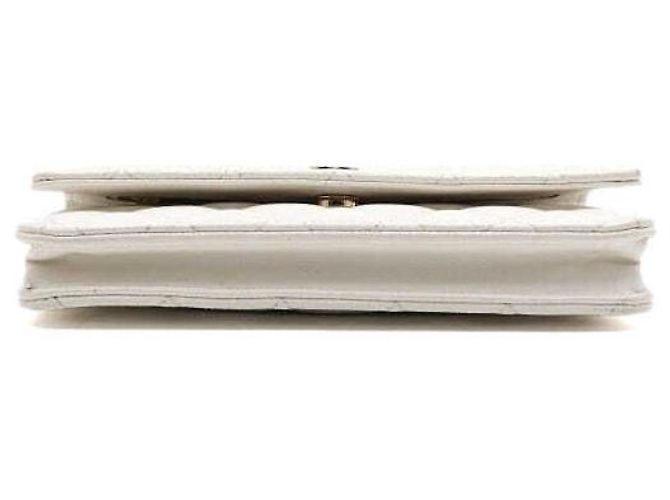 Wallet On Chain Chanel Borsa a tracolla e borsa a spalla con catena CC dorata Bianco - vista 9