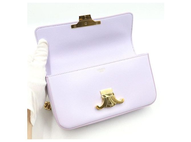 Céline Clutch a tracolla lavanda chiaro con catena dorata Porpora - vista 6