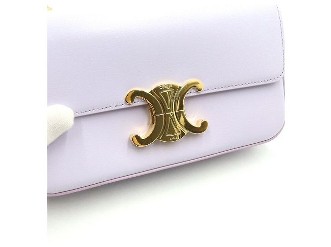 Céline Clutch a tracolla lavanda chiaro con catena dorata Porpora - vista 7