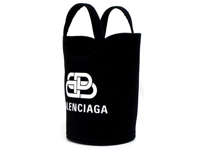 Balenciaga Borsa Tote e Borsa a Spalla a Tracolla Canvas Wave XS Nero - vista 2