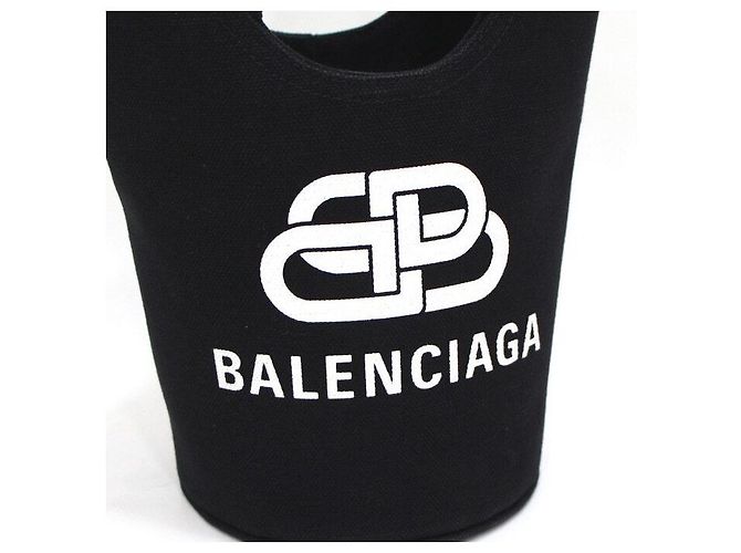 Balenciaga Borsa Tote e Borsa a Spalla a Tracolla Canvas Wave XS Nero - vista 4