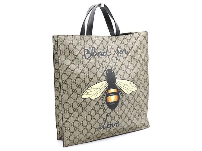 Gucci Borsa Tote e Borsa a Spalla Supreme Bestiary Soft GG Supreme Snake Marrone - vista 3