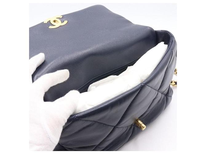 Chanel Borsa a tracolla con patta e catena Large Blu - vista 6