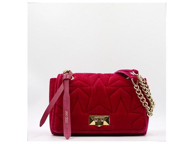 Jimmy Choo Borsa a tracolla Star in velluto trapuntato con catena Rosso - vista 2