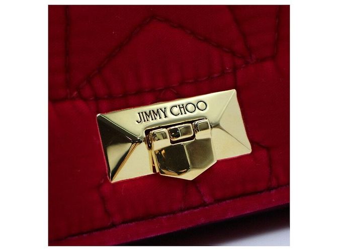 Jimmy Choo Borsa a tracolla Star in velluto trapuntato con catena Rosso - vista 5