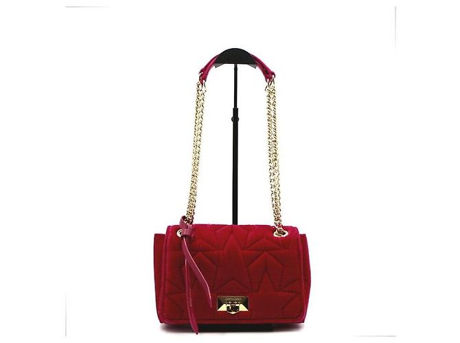 Jimmy Choo Borsa a tracolla Star in velluto trapuntato con catena Rosso - vista 6