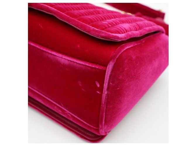 Jimmy Choo Borsa a tracolla Star in velluto trapuntato con catena Rosso - vista 7