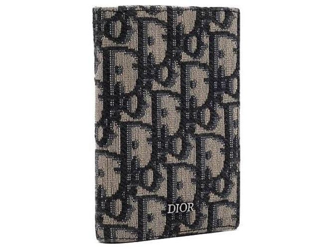 Dior Oblique Jacquard Vertical Two-Fold Card Holder - view 3