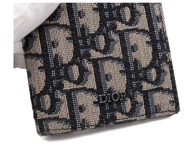 Dior Oblique Jacquard Vertical Two-Fold Card Holder - view 4