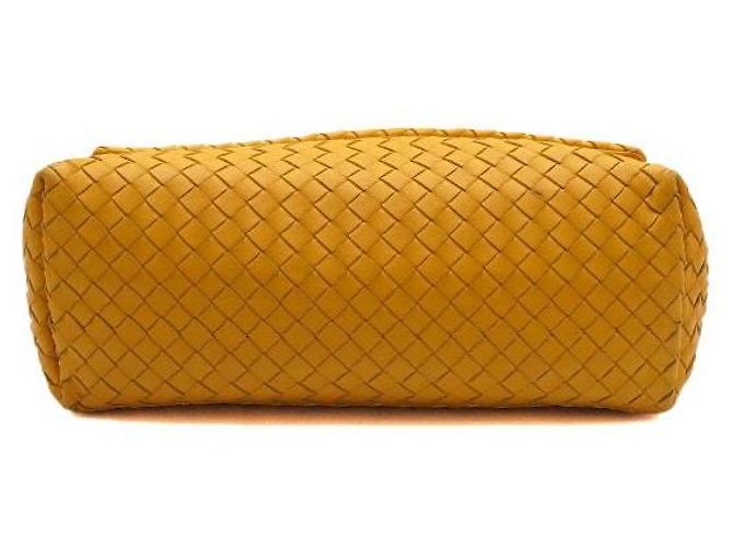 Bottega Veneta Borsa a tracolla con patta in nappa Intrecciato giallo - vista 7