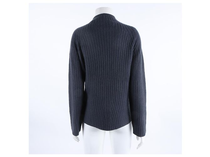 Hermès Strickjacke mit Reißverschluss und Seidenbesatz Mehrfarben - Ansicht 3