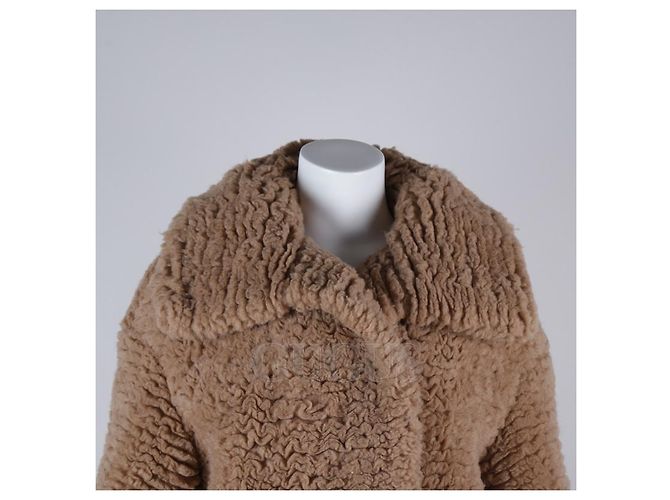 Hermès Kamelpelmantel Braun - Ansicht 2