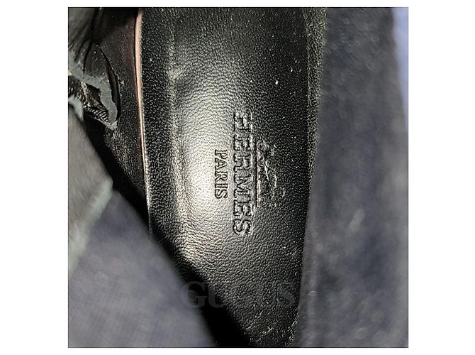 Hermès Botines Hermes Suede Saintonor Azul - vista 6