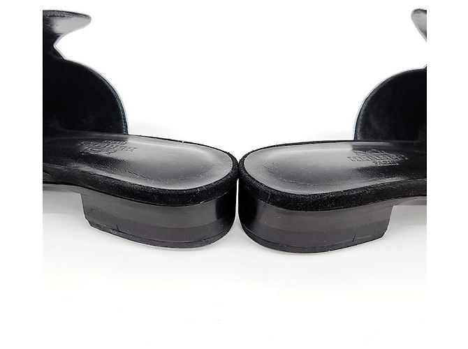 Mule Hermès Suede Beauty Nero - vista 3