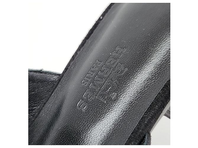 Mule Hermès Suede Beauty Nero - vista 6