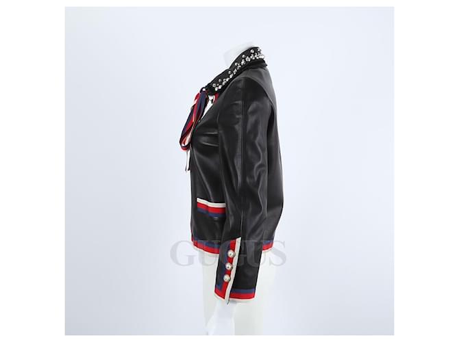 Gucci Lederjacke Schwarz - Ansicht 2