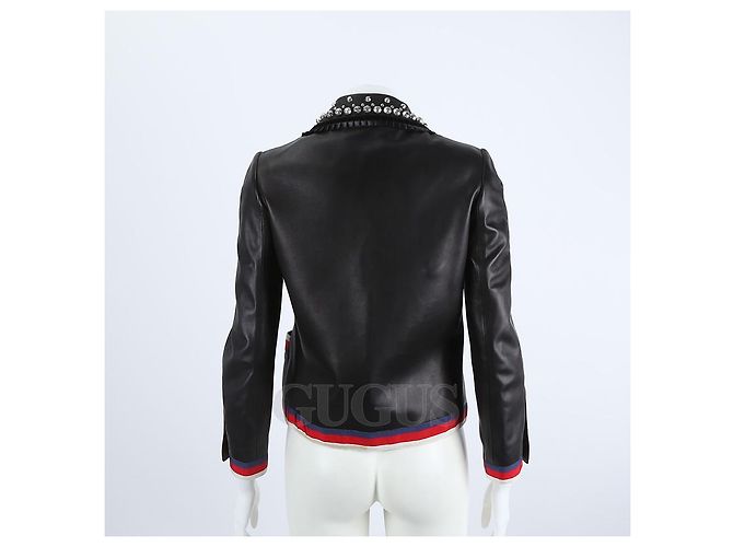 Gucci Lederjacke Schwarz - Ansicht 3
