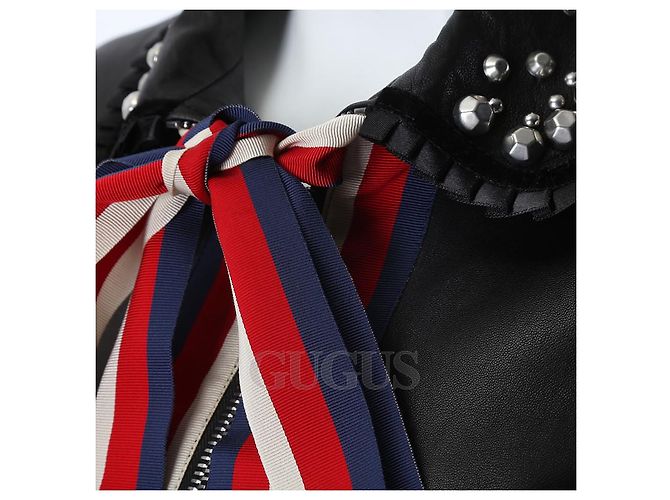 Gucci Lederjacke Schwarz - Ansicht 4