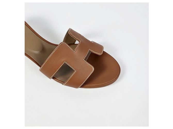 Hermès Sandali e ciabatte dorati da donna D'oro - vista 11