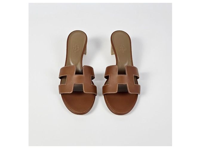 Hermès Sandali e ciabatte dorati da donna D'oro - vista 6